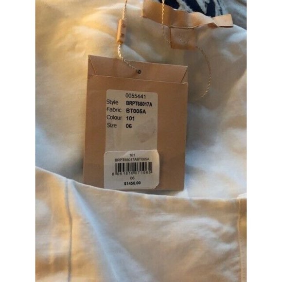 NWT BROCK COLLECTION THELMA LINEN & SILK BLEND PUFF SLEEVE SLIM FIT BLOUSE SZ 6 - Picture 8 of 8